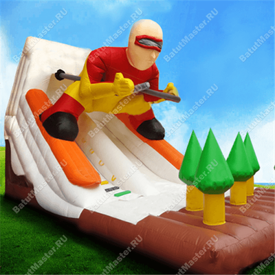 Надувная горка "Лыжник"
