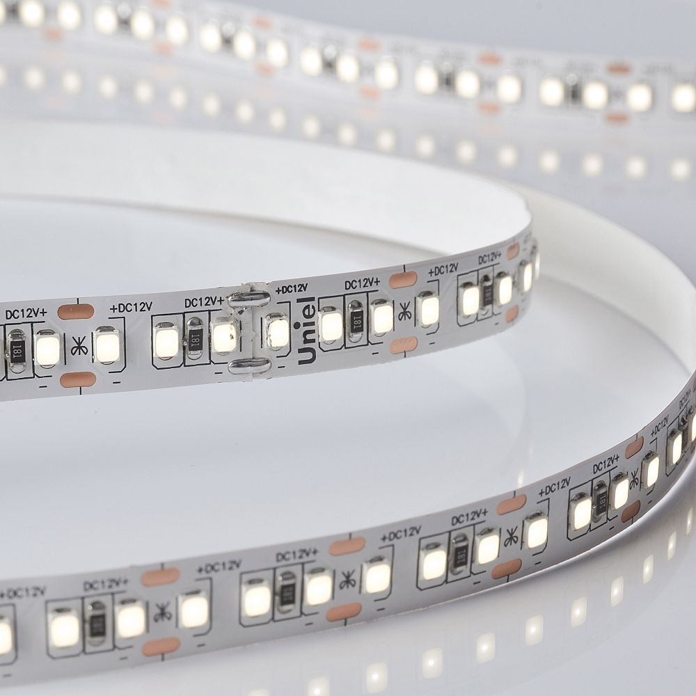 ULS-M14-2835-168LED-m-10mm-IP20-DC12V-14W-m-5M-4000K PROFI Гибкая светодиодная лента на самоклеящейся основе. Катушка 5м. в герметичной упаковке. Белый свет4000К. ТМ Uniel.