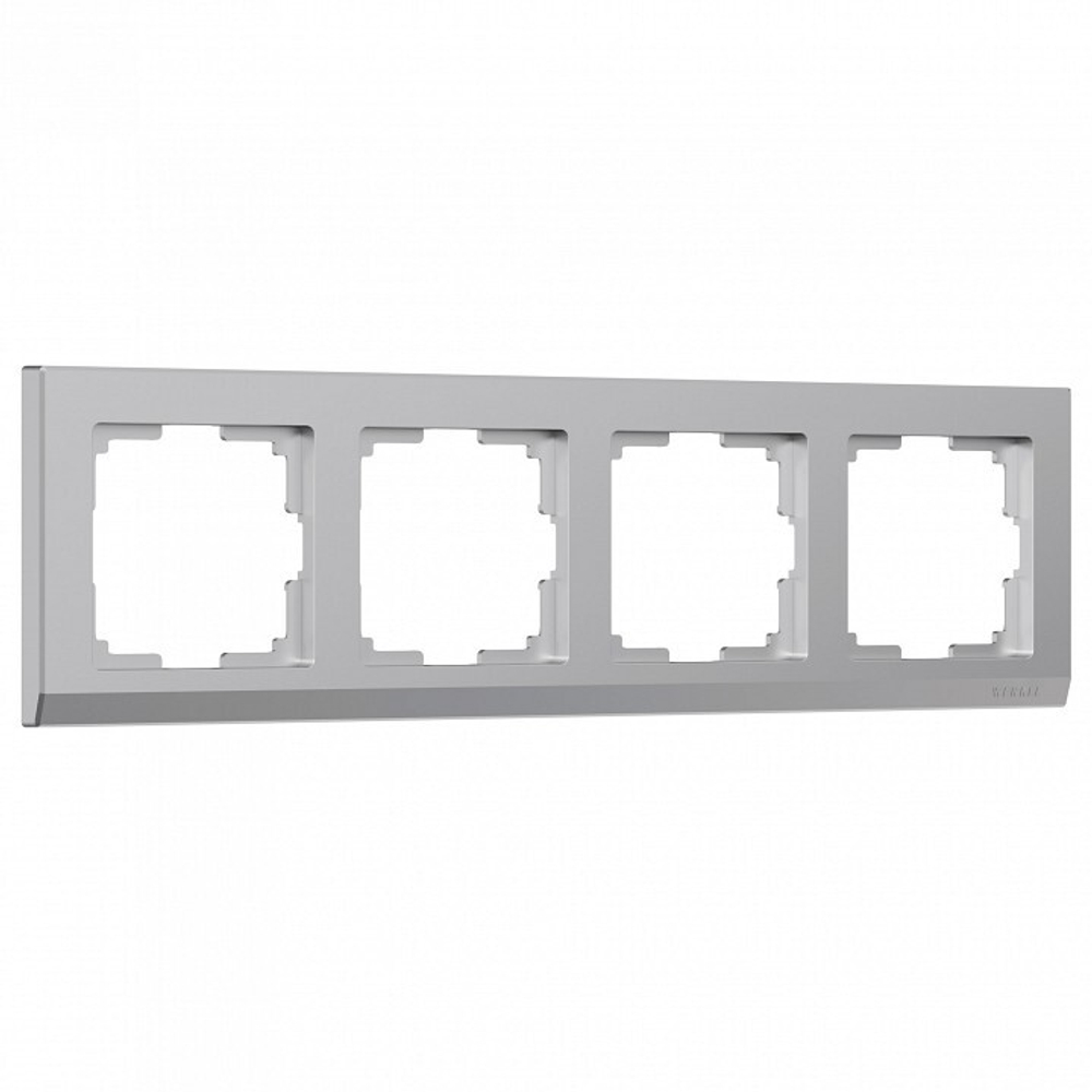 Рамка на 4 поста Werkel Stark (серебряный) W0041806
