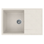 Мойкa ML-GMU07 УЛЬТРА с крылом, белый камень, 735*475 мм (глуб. чаши 175)