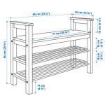 Скамья с полкой для обуви - IKEA HEMNES/ХЕМНЭС ИКЕА, 32x65x85 см, белый