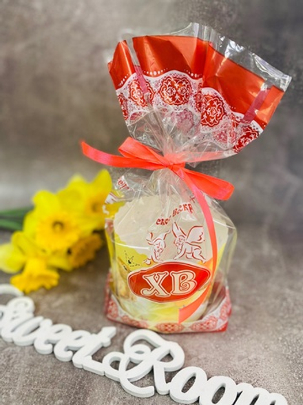 Пакет цветной для кулича d 90 (180Х300) ангелы красные Штучно