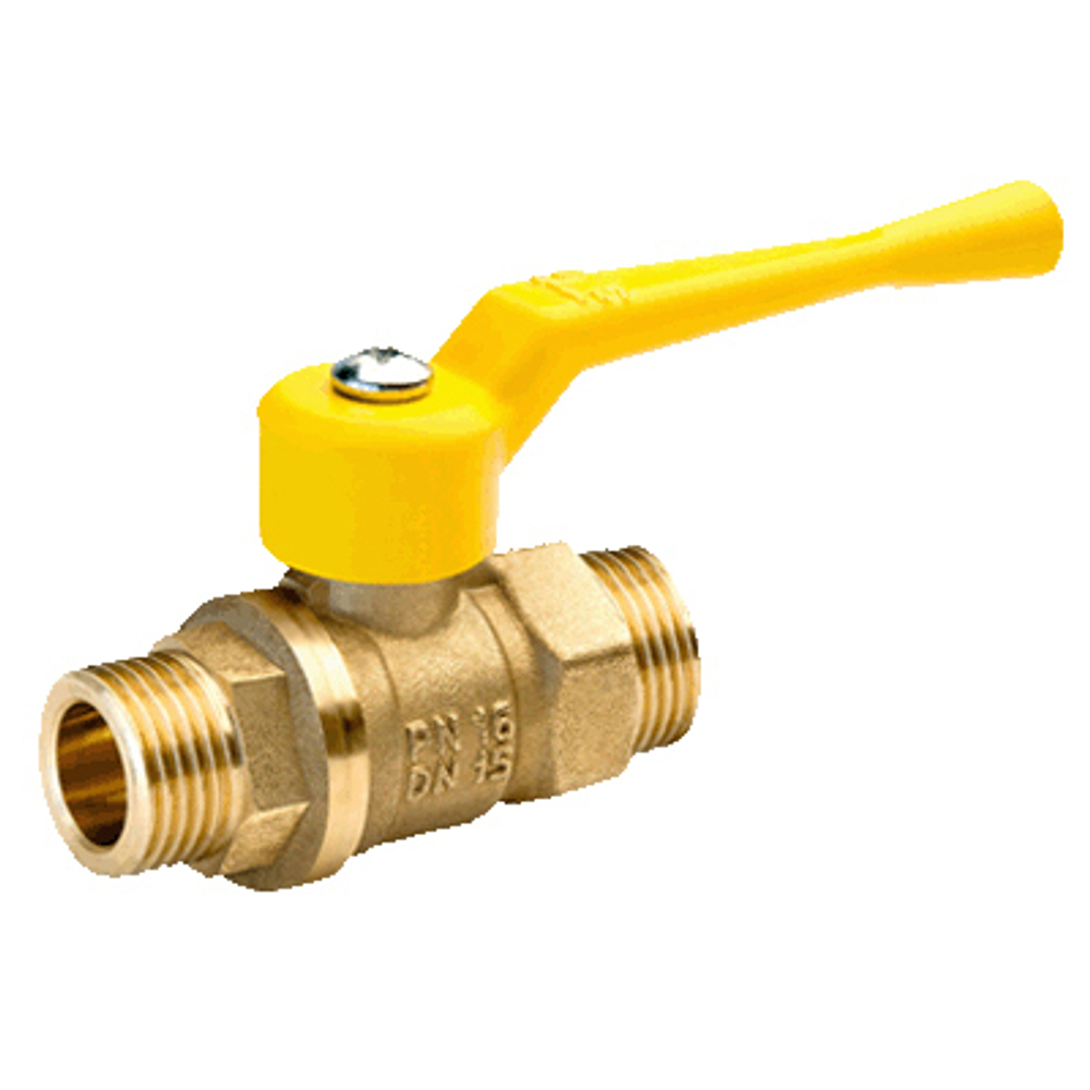 Кран газ шаровой 1/2'' нар/нар рукоятка 11Б27п БАЗ Standart PN40