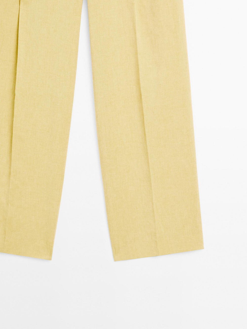 Massimo Dutti Костюмные брюки с защипами, лимонно-желтый