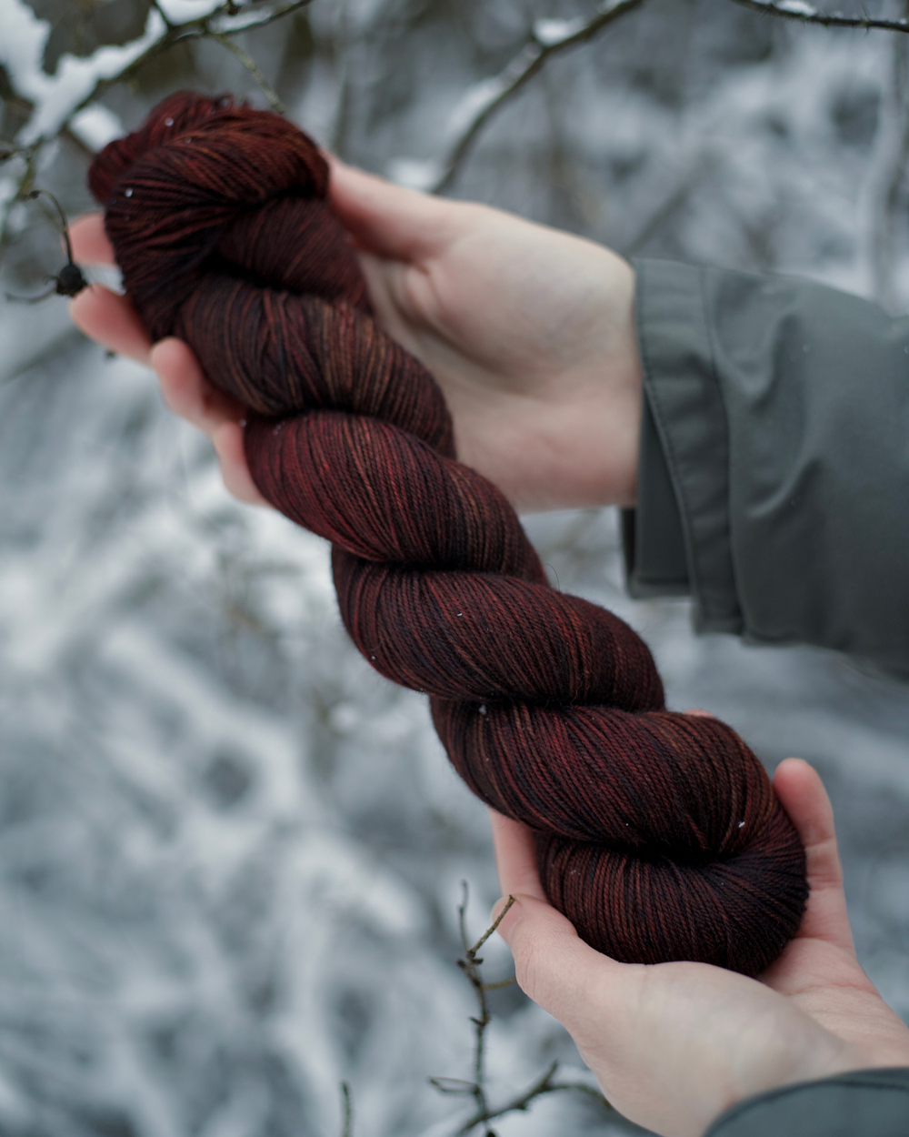 Носочный меринояк "Вишня в шоколаде""