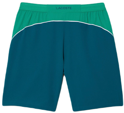 Мужские теннисные шорты Lacoste SPORT x Novak Djokovic Colorblock Shorts - green/white