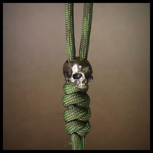 Темлячная бусина "Черепок" для ножей , латунь