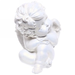 Статуэтка из гипса «Ангел задумчивый» 16см перламутр