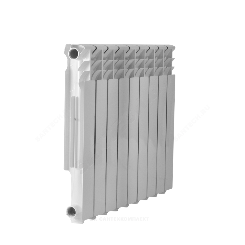 Радиатор алюминиевый Delta Plus 500 8 секций Qну=1072 Вт RAL 9016 (белый) Ogint