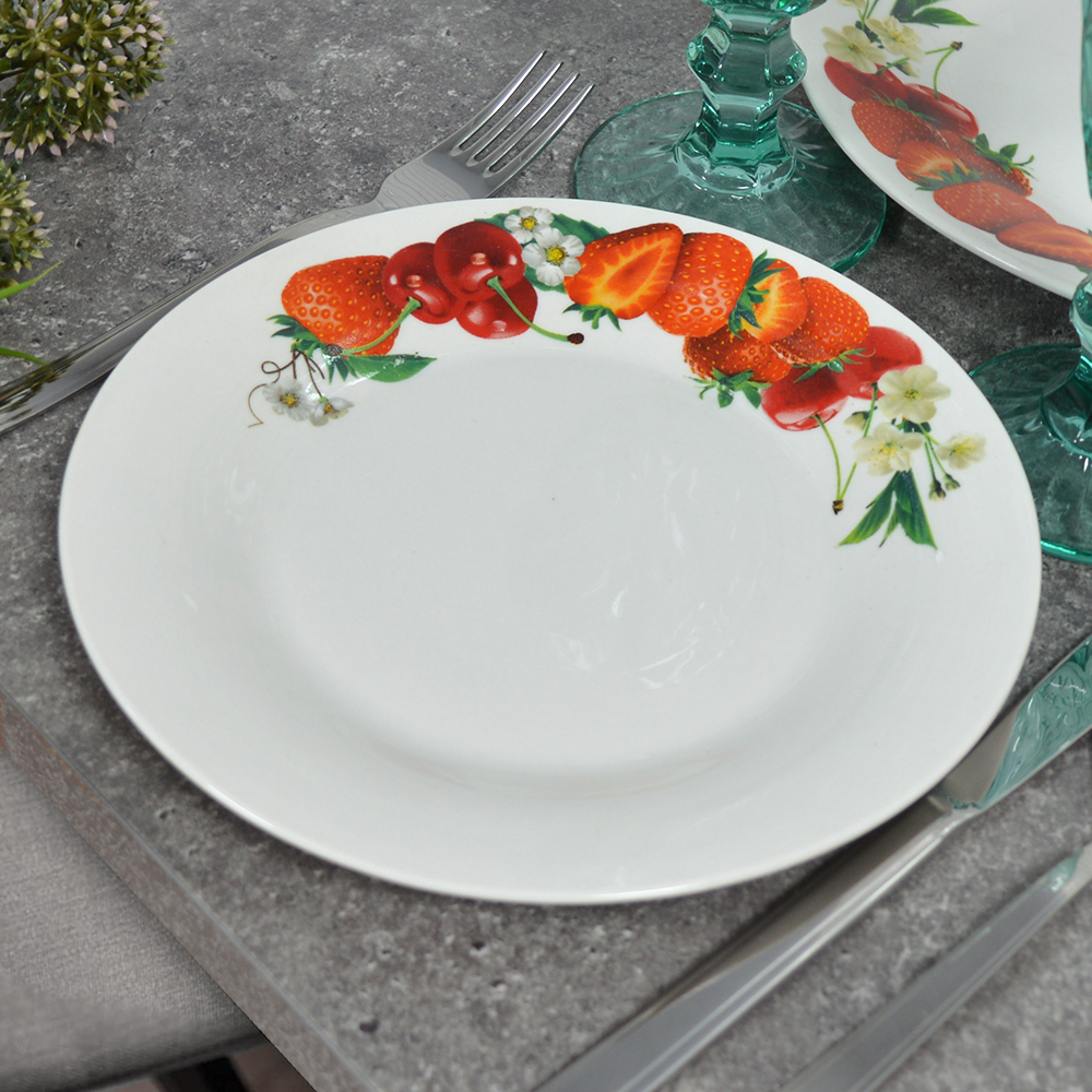 Тарелка мелкая 20,5см Ягодное лето эконом (84767)