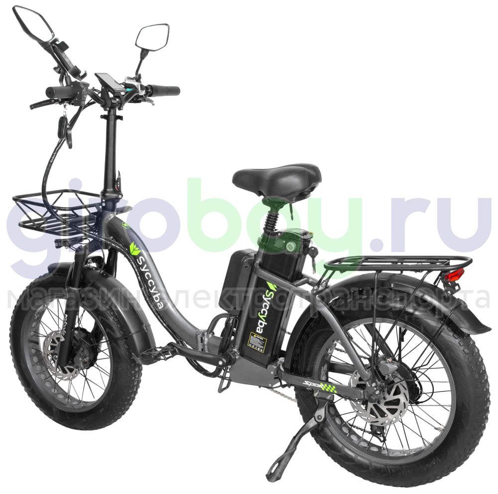 Электровелосипед Syccyba F11 Pro Dual 48V/23Ah (полный привод) - Серый обод фото №7