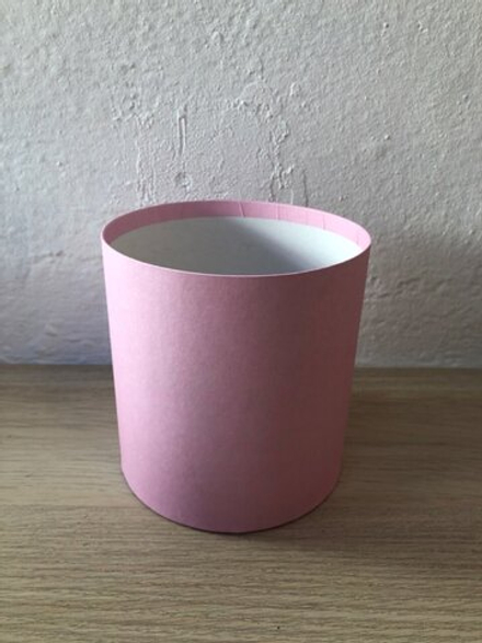 Цилиндр одиночный, 16х16 см, Пыльная розовый, 1 шт. (без крышки)
