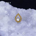 Drop Bead Crystal PVD Yellow