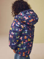 Куртка утепленная с капюшоном для девочки Next E25-318, Темно-синий