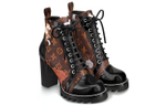 LOUIS VUITTON Lv Star Trail 8cm Ankle Boots "Brown" Women"s