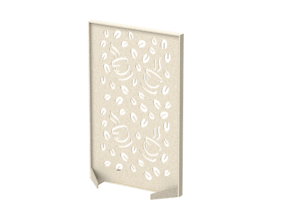Перегородка с декором  &quot;Кофе&quot; 120х40х160
