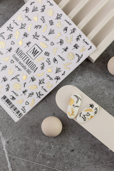 Nogtemoda Наклейки для ногтей Combi Metallic 083