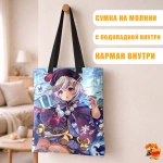 Сумка шоппер с принтом Genshin Impact