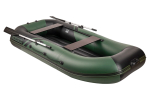 YACHTMAN-280 МНД НАДУВНОЕ ДНО (Яхтман) зеленый-черный (лодка ПВХ с усилением)