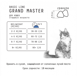 Сухой корм AJO Cat Grand Master для кошек старшего возраста