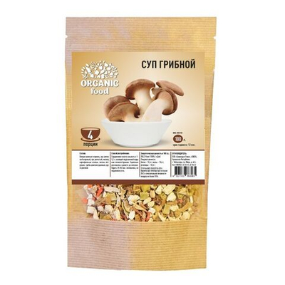 Organic Food Суп грибной, 100 гр