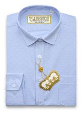 Полосатая рубашка с галочками TSAREVICH, цвет голубой