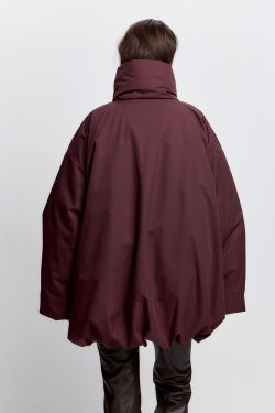 Куртка-баллон зимняя Айсель винного цвета