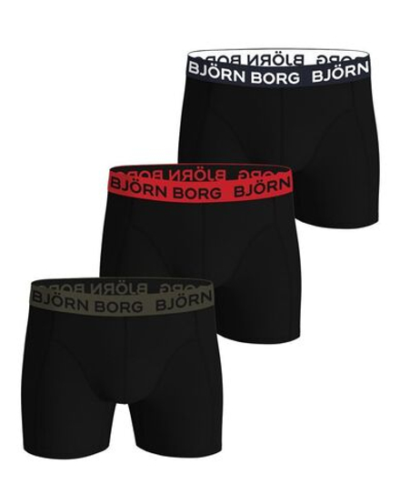 Боксерки теннисные Bj_rn Borg Cotton Stretch 3P - black/red