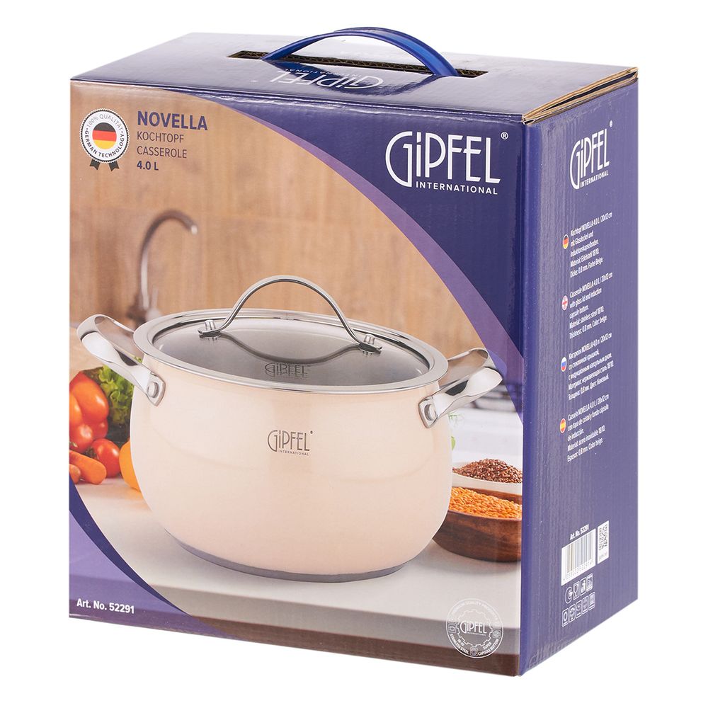 Кастрюля из нержавеющей стали Gipfel Novella 52291 20 см/4 л