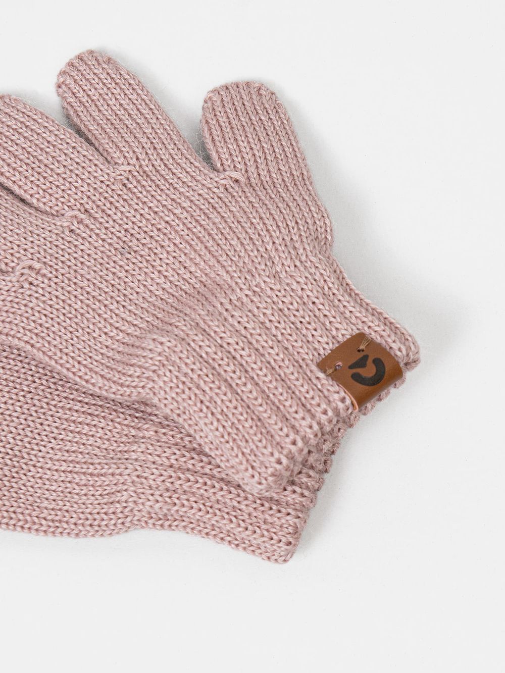Перчатки вязаные "Пудра"