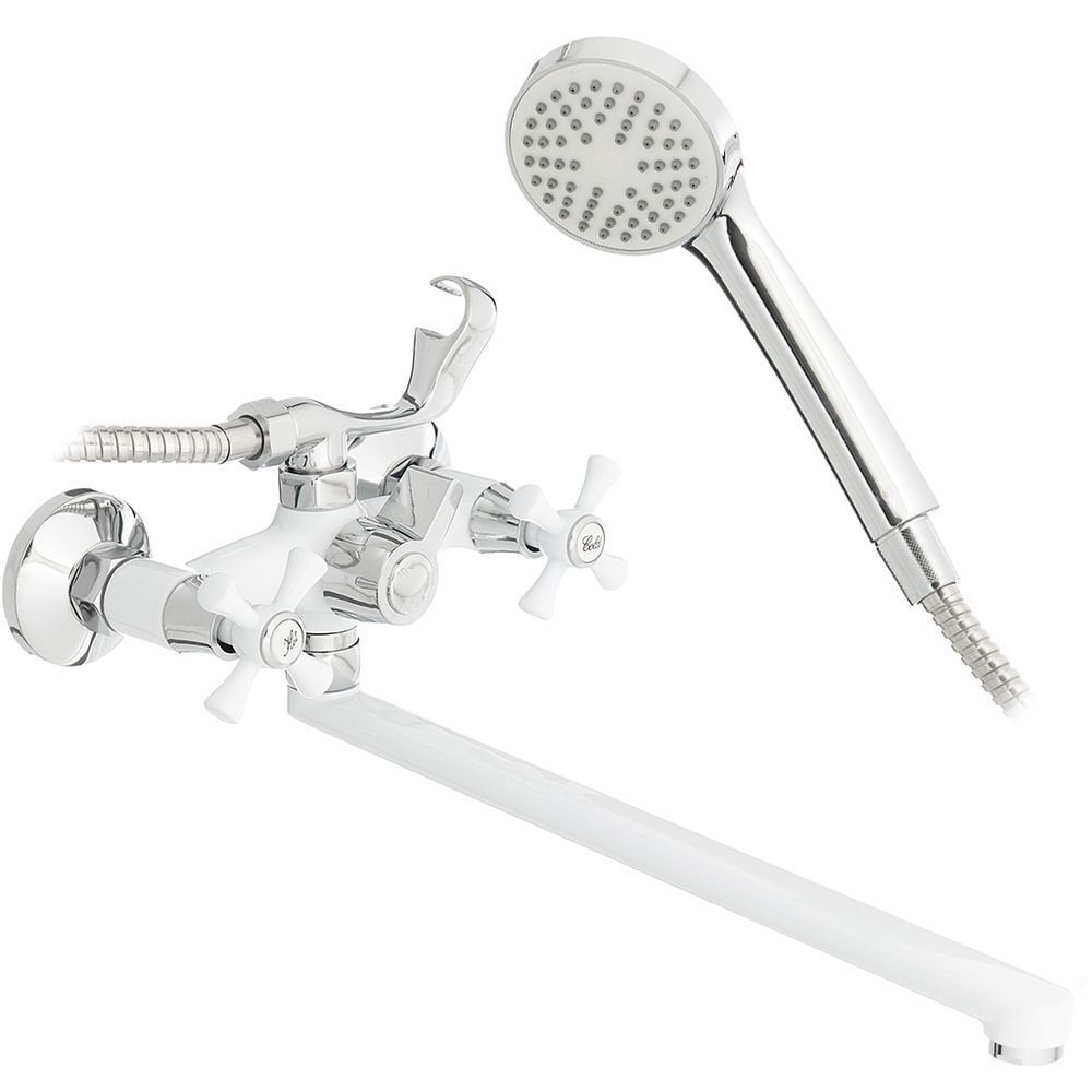 Смеситель для ванны, Frud, с кран-буксой, бел, R22332