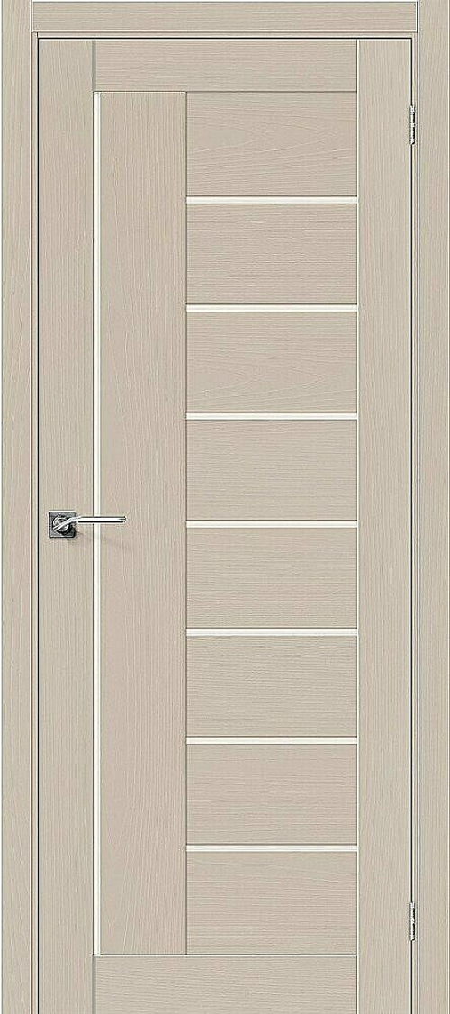 Дверь Вуд Модерн-29 / Цвет Latte / Стекло Magic Fog / Двери Браво