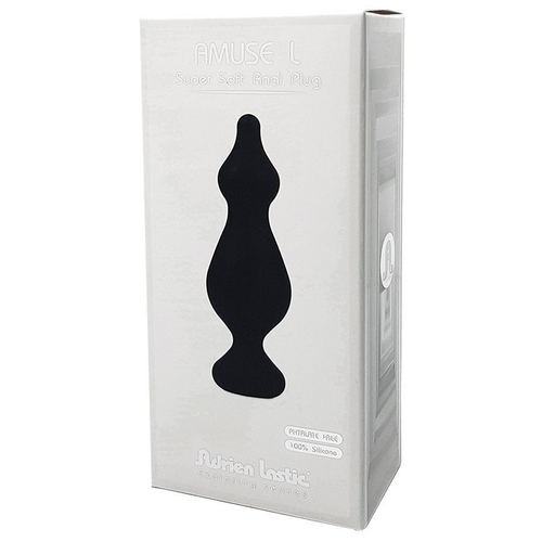 Черная анальная втулка Amuse L - 13,8 см.