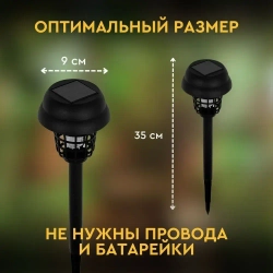 Уличный фонарь светильник на солнечной батарее садовый Антимоскитная лампа Еврогарант