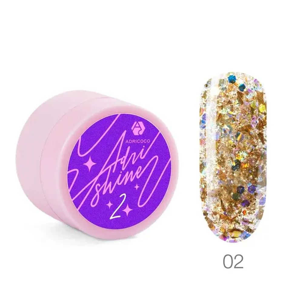 Гель для дизайна ногтей ADRICOCO Adri Shine №2
