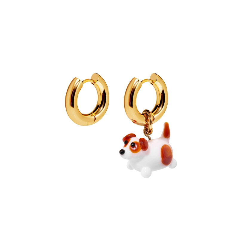 Серьги Мой Любимый Пушистик – Золото, Собака