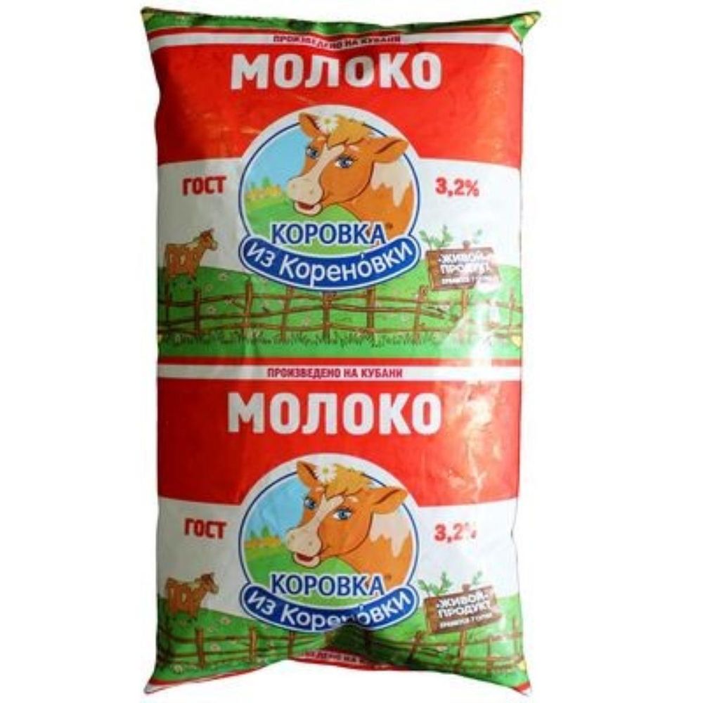 Молоко Коровка из Кореновки, 3,2%, 900 мл