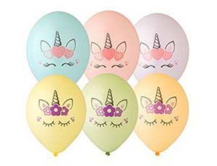 Шар с рисунком ( 30 см), Единорог Голова, 1шт.