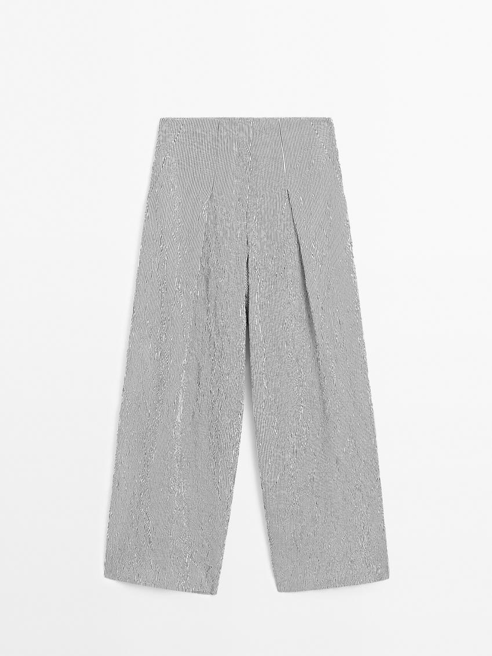 Massimo Dutti Брюки из легкой ткани в полоску, черный