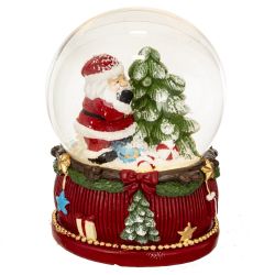GAEM Фигурка декоративная "Дед Мороз/Снеговик" в стекл шаре, L6 W6 H8,5 см, 2в.
