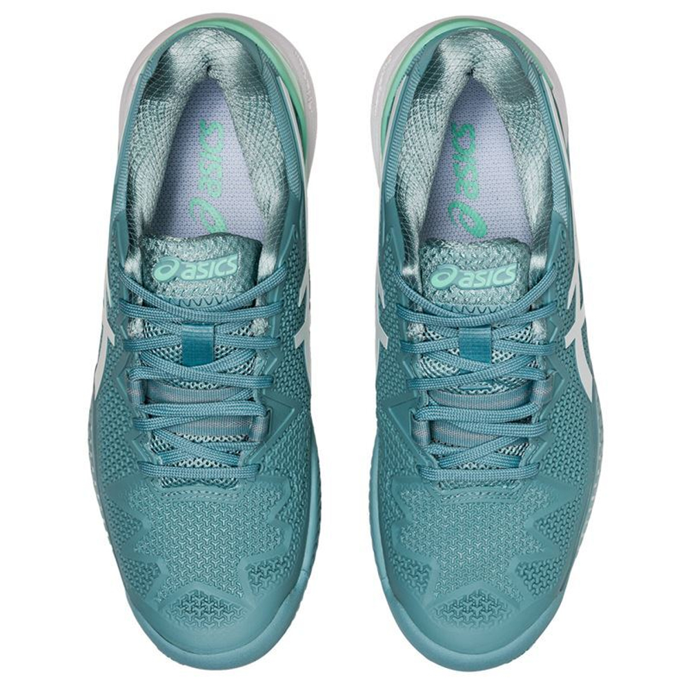 Женские Кроссовки теннисные Asics Gel-Resolution 8 Clay - smoke blue/white