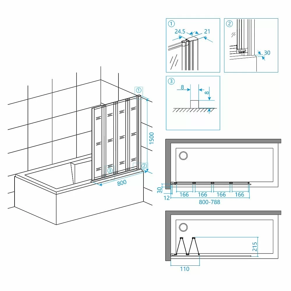 Душевая система RGW Shower Panels SP-6143-01 50140801-01 хром