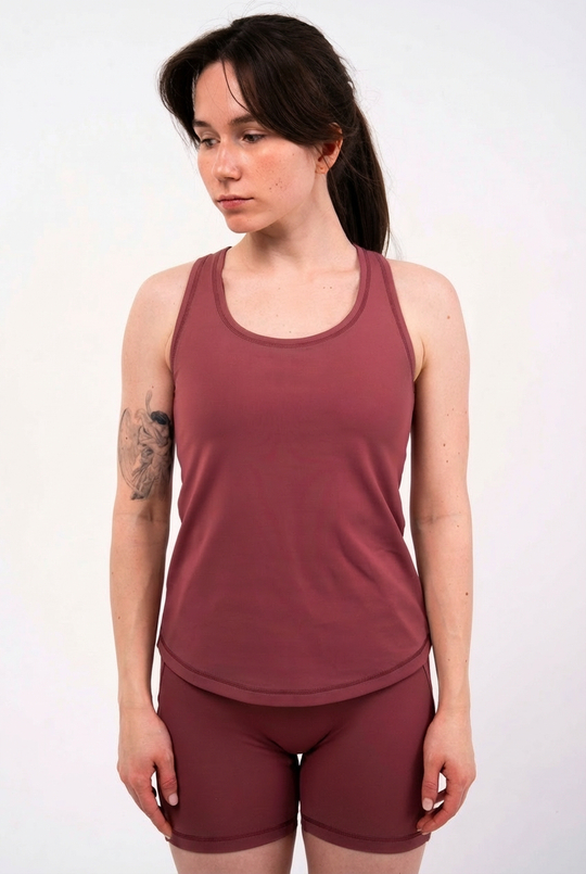 Спортивная майка из бифлекса с топом внутри