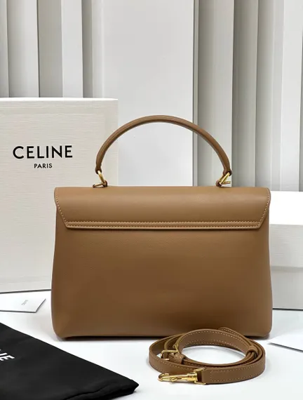 Сумки CELINE MEDIUM NINO из блестящей телячьей кожи коричневый