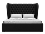 Кровать интерьерная Далия 160, Черный, Экокожа, 28667