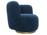 Кресло Лига-072, велюр BRUT 11 синий, Велюр, 131006