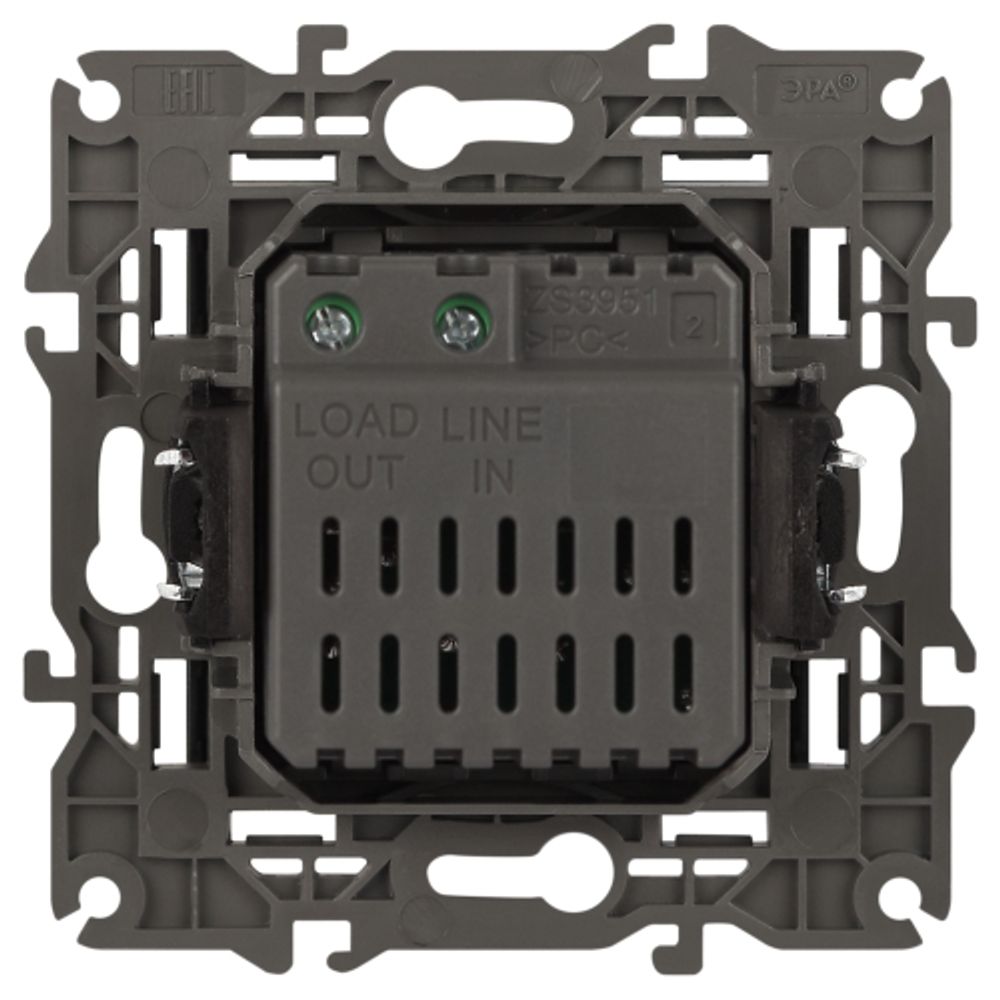 14-4101-05 ЭРА Светорегулятор поворотно-нажимной, 400ВА 230В, IP20, Эра Elegance, антрацит