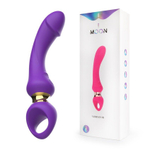 Фиолетовый изогнутый вибромассажер Moon Vibrator - 21,1 см. (Цвет: фиолетовый)