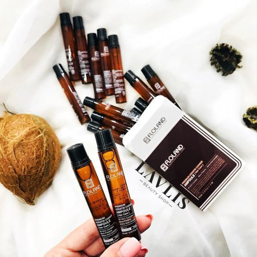 Филлеры для восстановления волос с кератином Floland Premium Keratin Change Ampoule