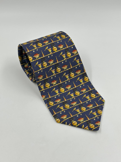 Галстук тёмно-синий Salvatore Ferragamo